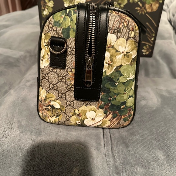 Gucci Convertible Duffle Weekender Bag Blooms Print GG Coated Canvas - Picture 6 of 9